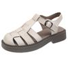 Casual fashion woven hollow platform Roman sandals 2025 summer new women's shoes Baotou beach sandals