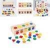 Wooden Shape Color Sorting Toy Box For Kid Educational Learning And Hand Eye Coordination