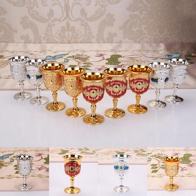 Stylish Retro Wine Cup with Gold Finish for European Home Bar Decor