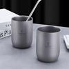 TOMSHOO Multifunctional Titanium Camping Cups Double Walled Heat Resistant Mini Tea Drink Cup Outdoor Hiking Picnic Coffee Mug