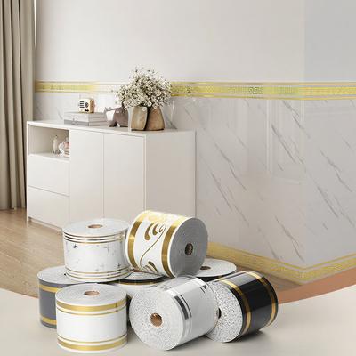 Aufrollbare selbstklebende Sockelleiste Antikollision und wasserdichte Fußleiste Wohnzimmer und Schlafzimmer Dekorative Wandaufkleber