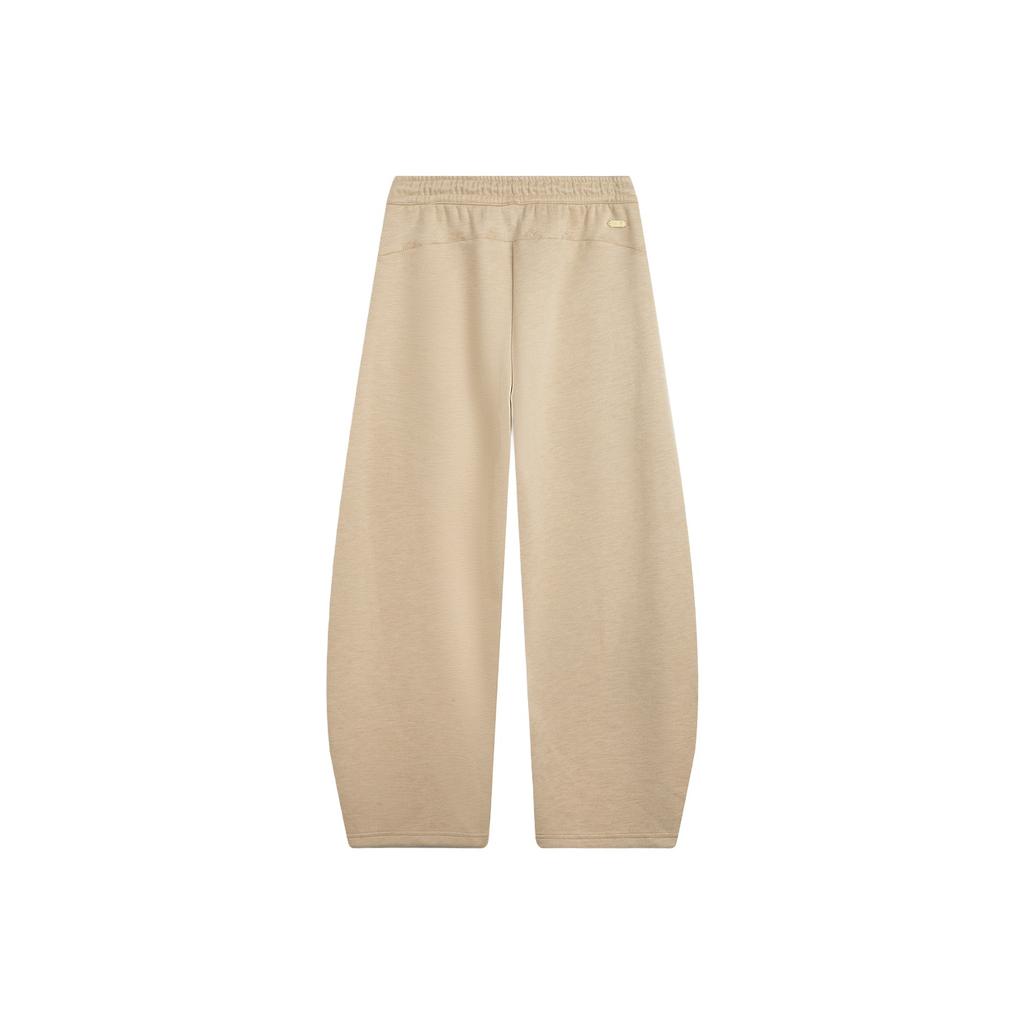 Li Ning Sports Trend Series Loose Logo Knitted Sweatpants Women Bottoms AKLV912-3