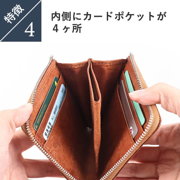 Portemonnaie Portemonnaie Portemonnaie Pueblo Kurze Mini-Geldbörse Reißverschluss Karte Kleine Booster Echtes Leder Oliva [Booster] L-Form L-Form Herren