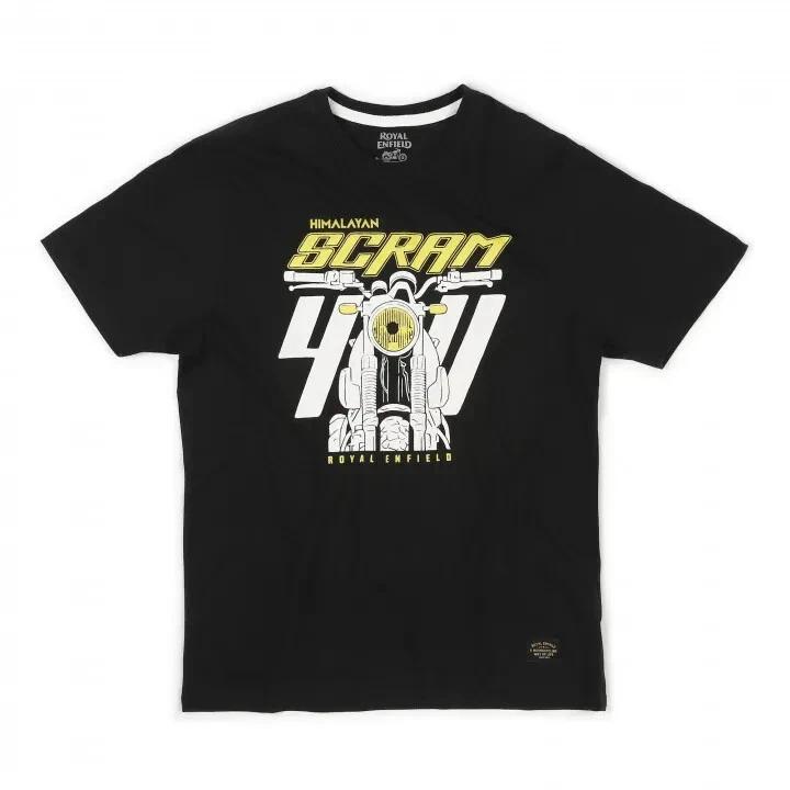 Genuine ROYAL ENFIELD SCRAM Front Profile T-Shirt Black RLATSR210362 Sz 2X-Large