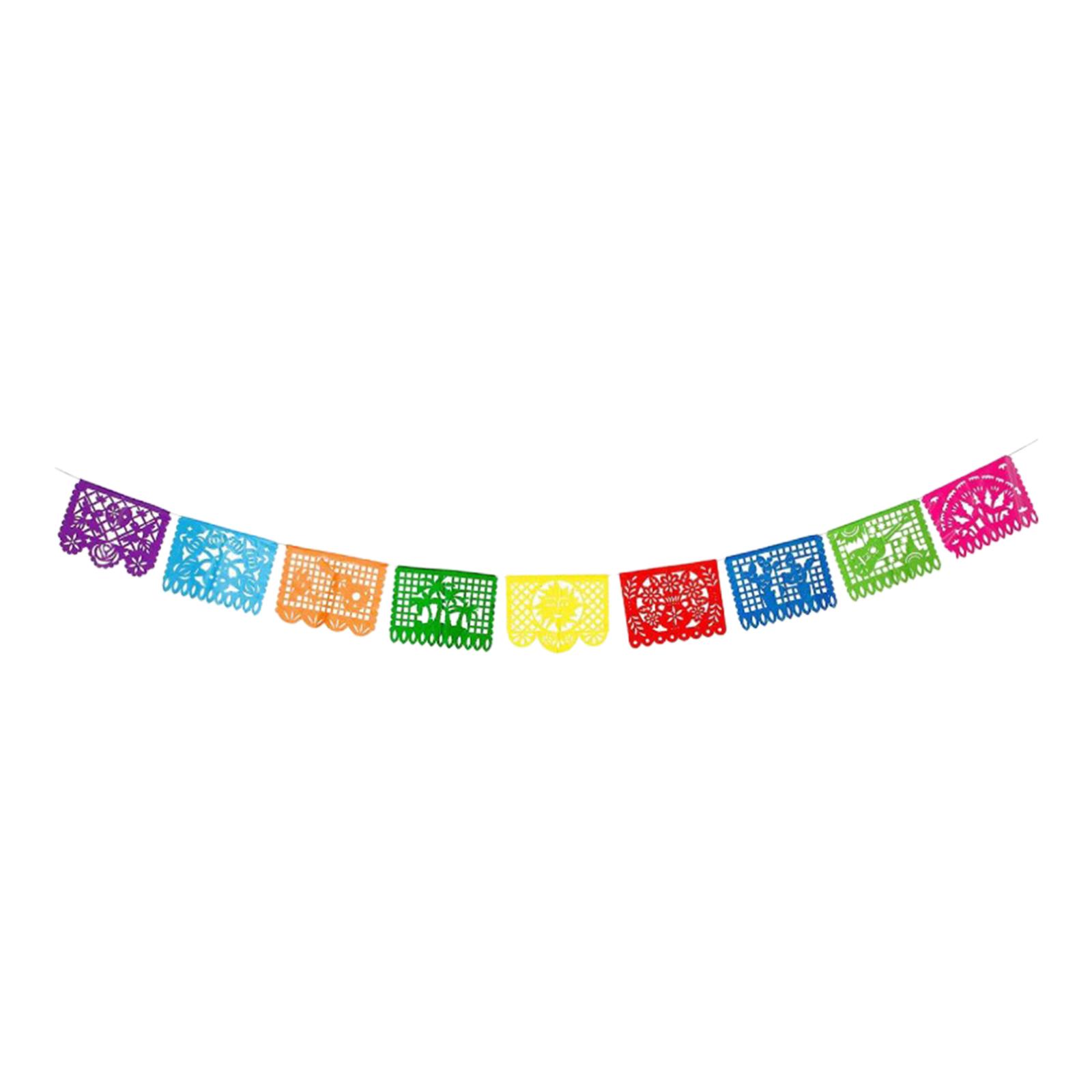 Мексиканский Баннер для Вечеринки Большой Баннер Papel Picado Баннер для Подвешивания Fiesta Флажки Cino de Mayo Вечеринка Декор Длина 15 футов