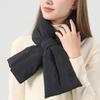 Autumn Winter Down Scarf For Women Girls Soft Cross Solid Colors Waterproof Plush Scarves Lady Warmer Neck Protection