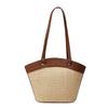 Vintage Straw Bag Handbag Women's Vacation Beach Style Casual Versatile Vegetable Basket Niche Shoulder Bag