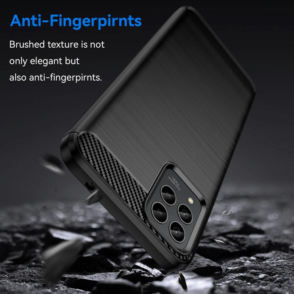 Carbon Fiber Texture TPU Case for T-Mobile Revvl 6x Pro 5G Revvl 6 T Phone Pro 5G Shockproof Protective Cover Funda Coque