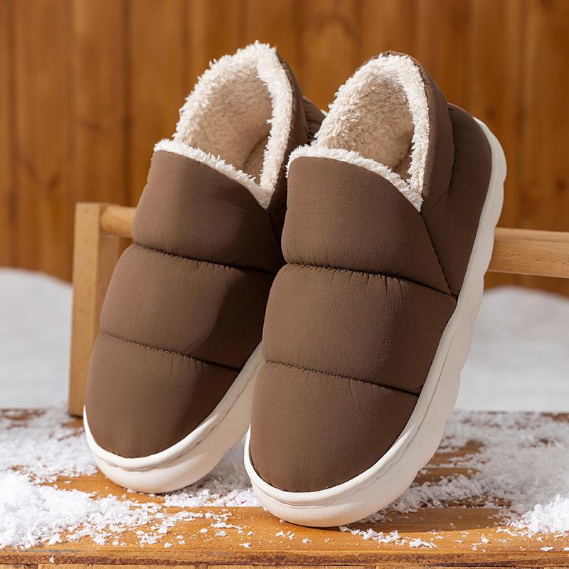 Winter cotton slippers household cotton shoes women wear non-slip thick-soled plush warm plush home slippers