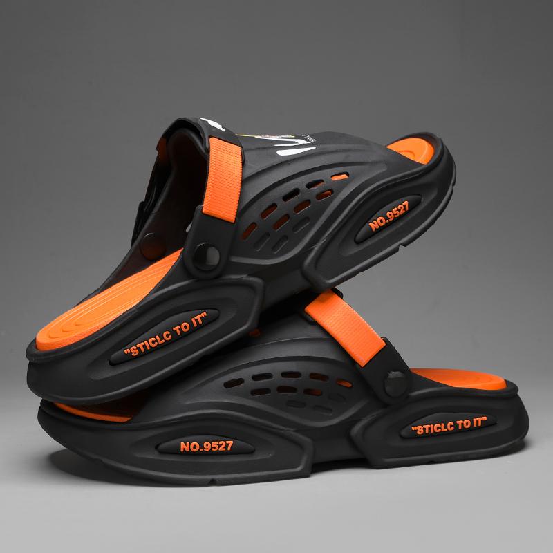 

Модные мужские сандалии для отдыха на природе, легкие дышащие тапочки, сабо, садовая обувь, пляжная повседневная обувь, нескользящие спортивные шлепанцы для ходьбы 38