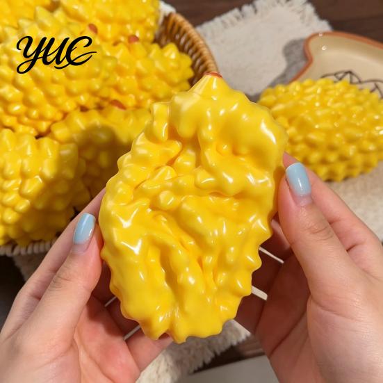 Crunchy Durian Toy Stress Relief Toy, Shapeable Fake Orange Squeeze Slow Rising Pinchable for Home and Office Soft Balls