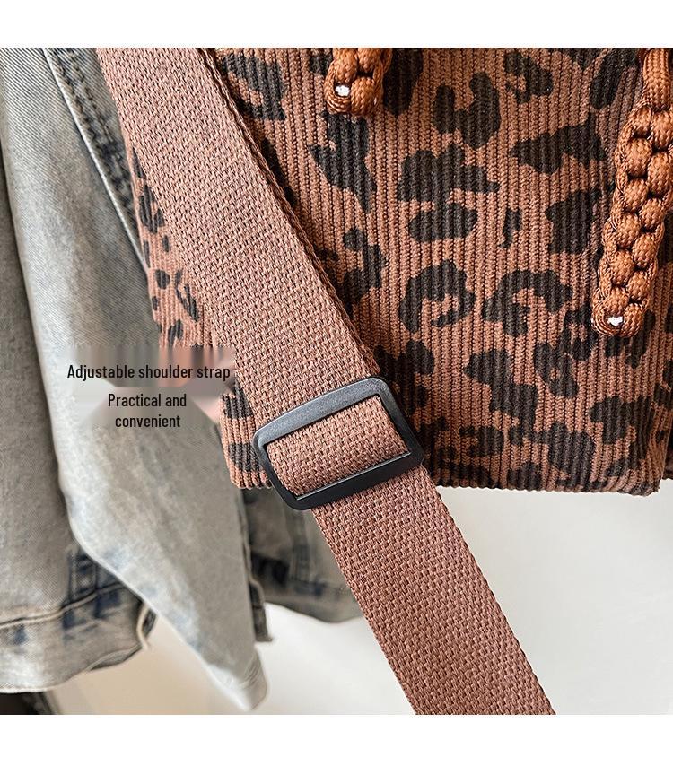 Women's Leopard Print Tote: Versatile Large Capacity Shoulder & Crossbody Bag