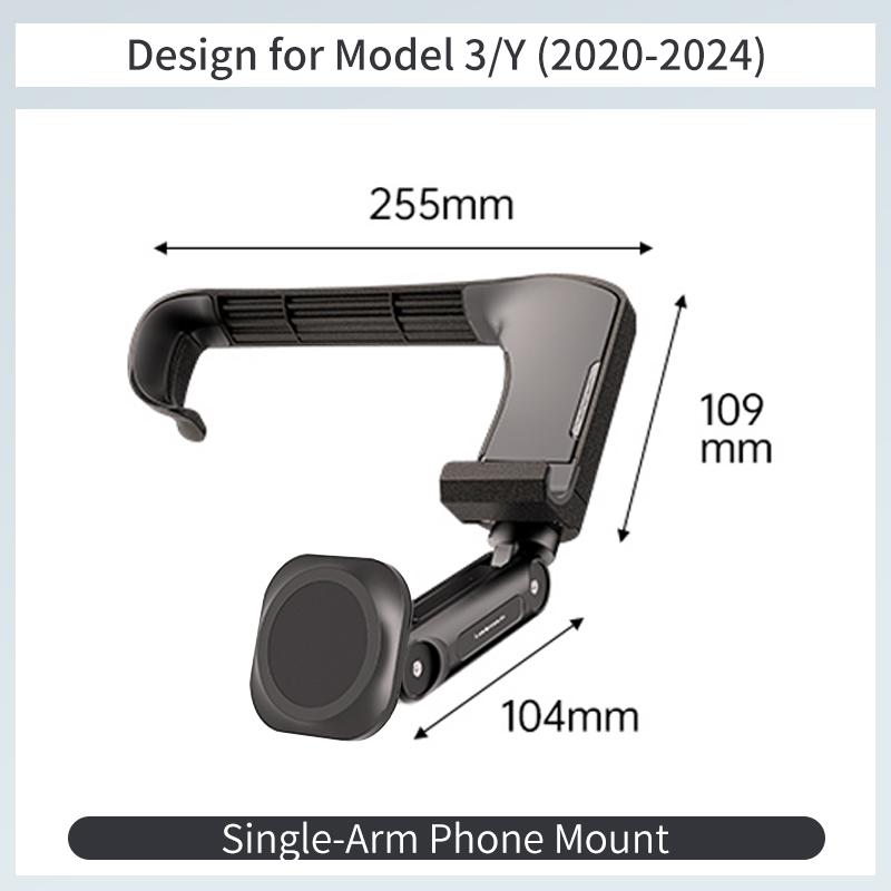 

Foldable wireless magnetic phone holder for Tesla Model 3/Model Y, with dual-pole adjustment design. Magnetic Charger