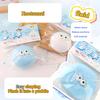 1 Piece Handmade Flocking Fluid Snowball Stress Relief Squishy Toy Mochi Slow Rebound New Fidget Props Birthday Party Gift