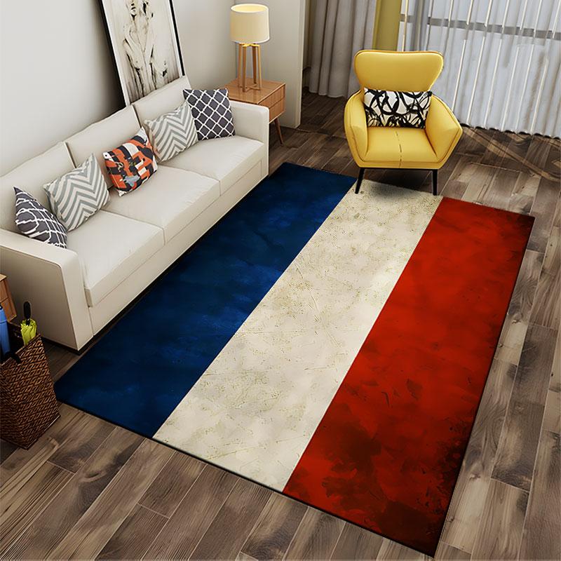 French Flag Tricolor Carpet Suitable As a Non-slip Mat for the Living Room or Bedroom Sofa