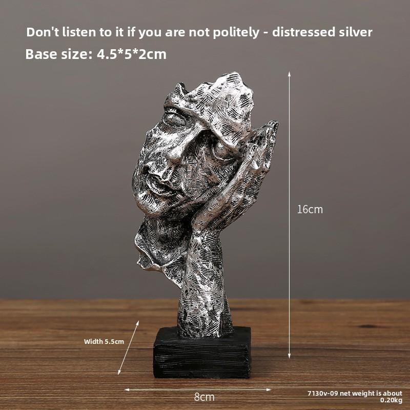 Figurine Mask Abstract Resin Sculpture For Living Room Office Gift Decoration