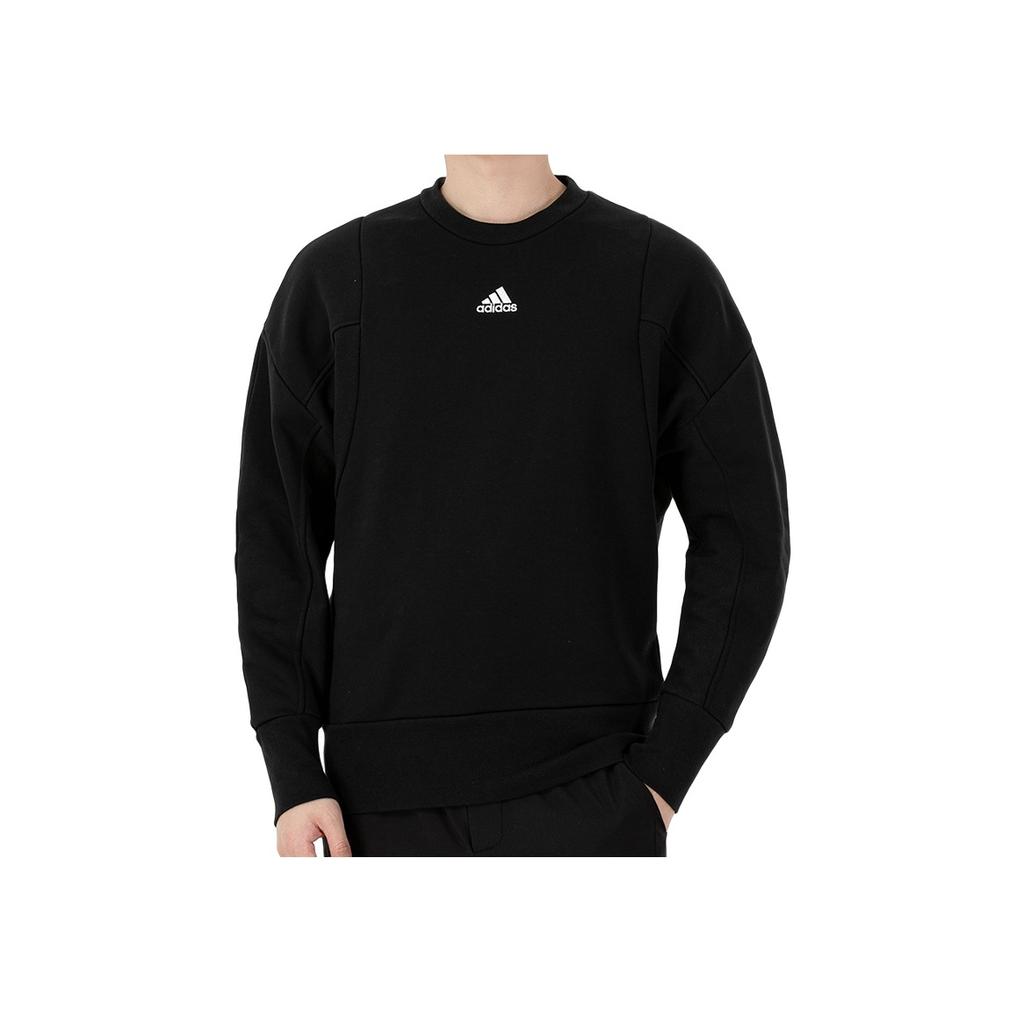 adidas Internal Crew Fleece-Lined Long Sleeve Sweatshirt Men Tops Black HB6559