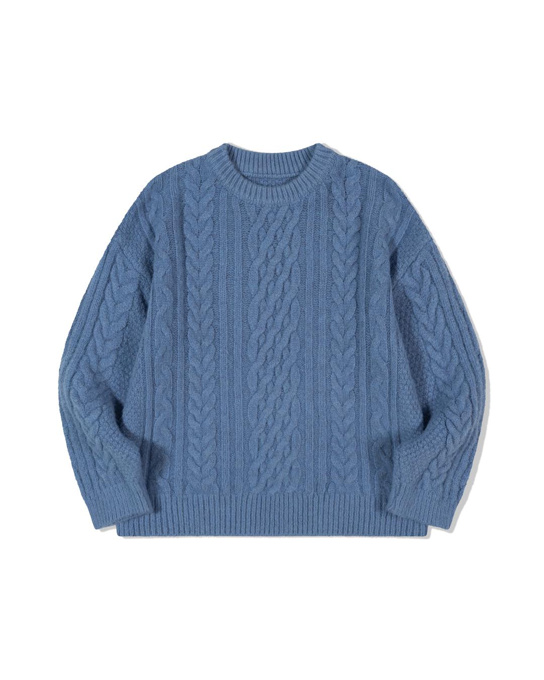 Moa Classic Cable Knit Top (Azure) Azure/M