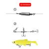 50pcs Solid Ring Fishing Swivel Connector Stainless Steel Double Rolling Durable Heavy Duty Ball