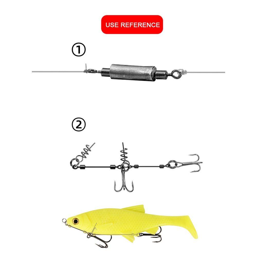 50pcs Solid Ring Fishing Swivel Connector Stainless Steel Double Rolling Durable Heavy Duty Ball