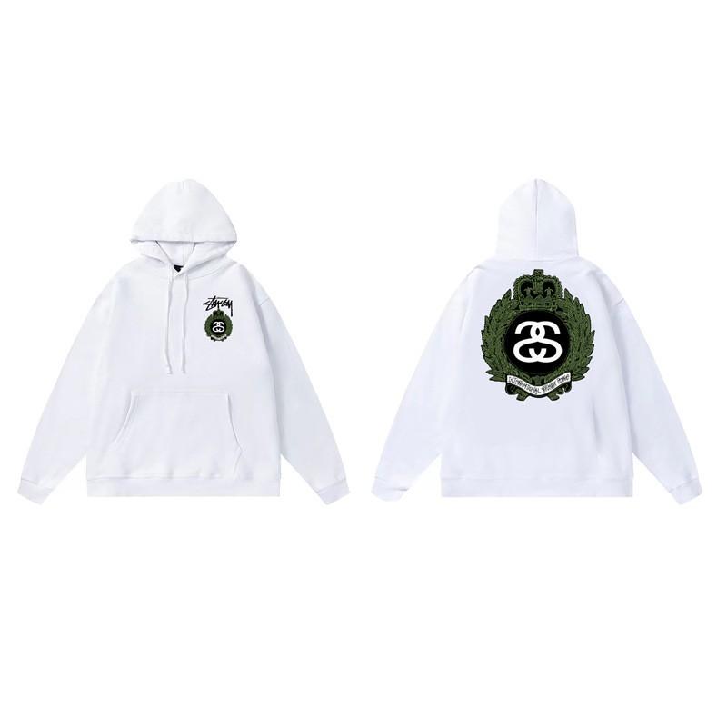 Felpa con cappuccio e stampa Stu Uomo Donna Inverno Calda Foderata in pile Oversize Casual Pullover