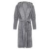 Men Winter Flannel Hooded Thick, Long Sleepwear Nightgown