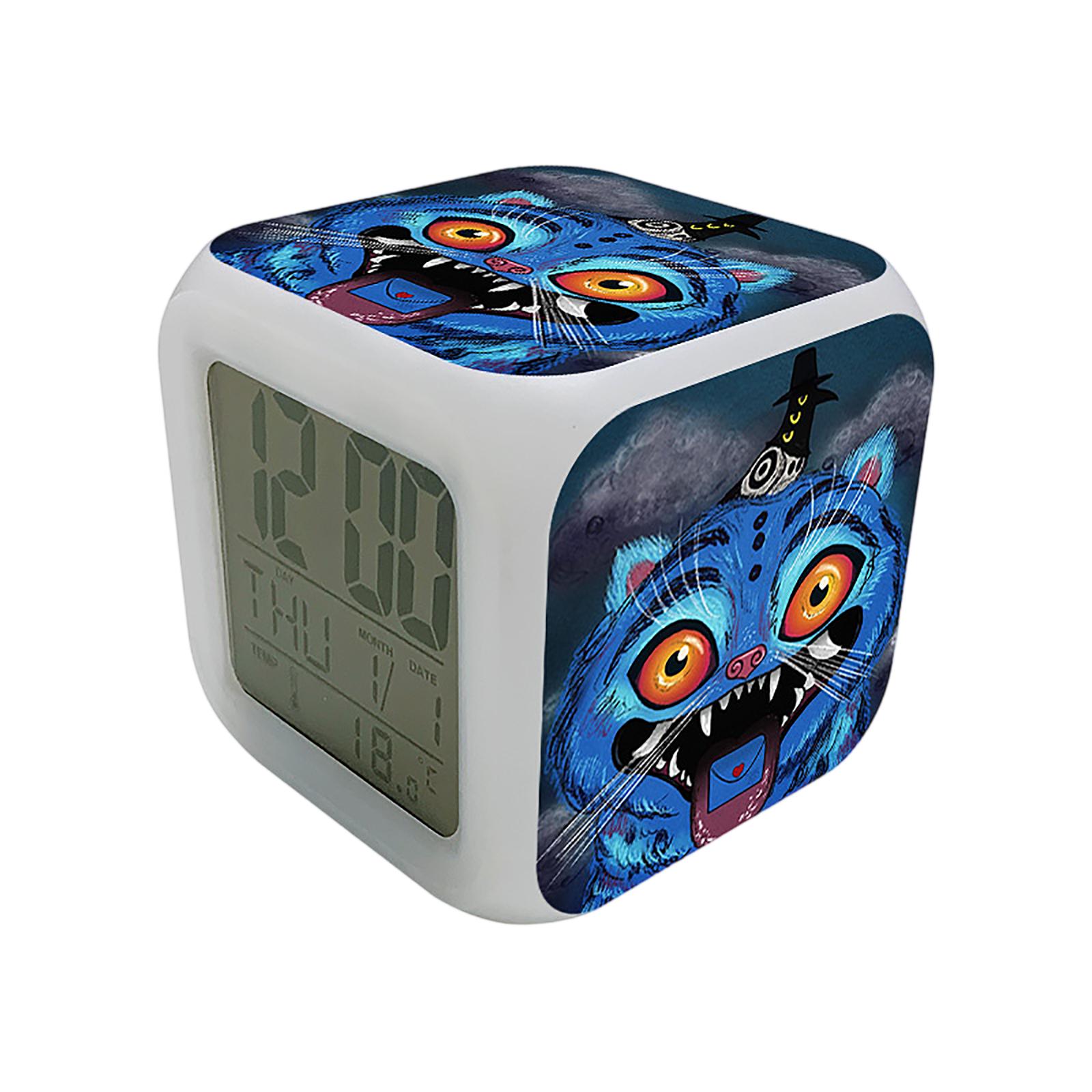 

Детский цифровой будильник с ночником, прикроватный светодиодный дисплей времени One Size