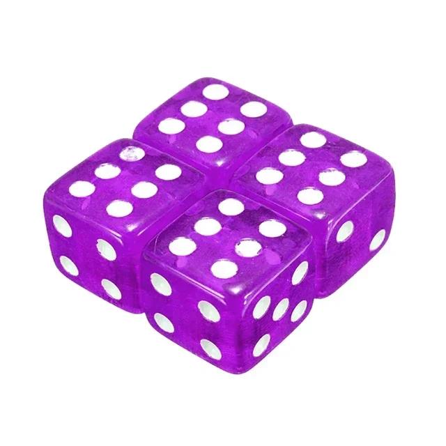 

4Pcs/set Aluminum Dice Tire Valve Caps Dice Car Wheel Tire Valve Cap Tyre Rim Stem Airdust Covers for Car Truck Motocycle Bike фиолетовый