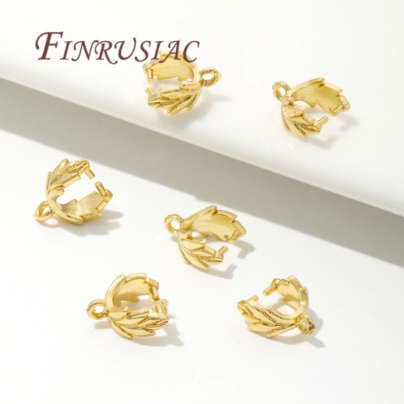 10-30Pcs/Lot Pendant Clip Clasp 18K Gold Plated Pinch Pendant Bails Supplies For Jewelry Connectors,DIY Earring Accessories
