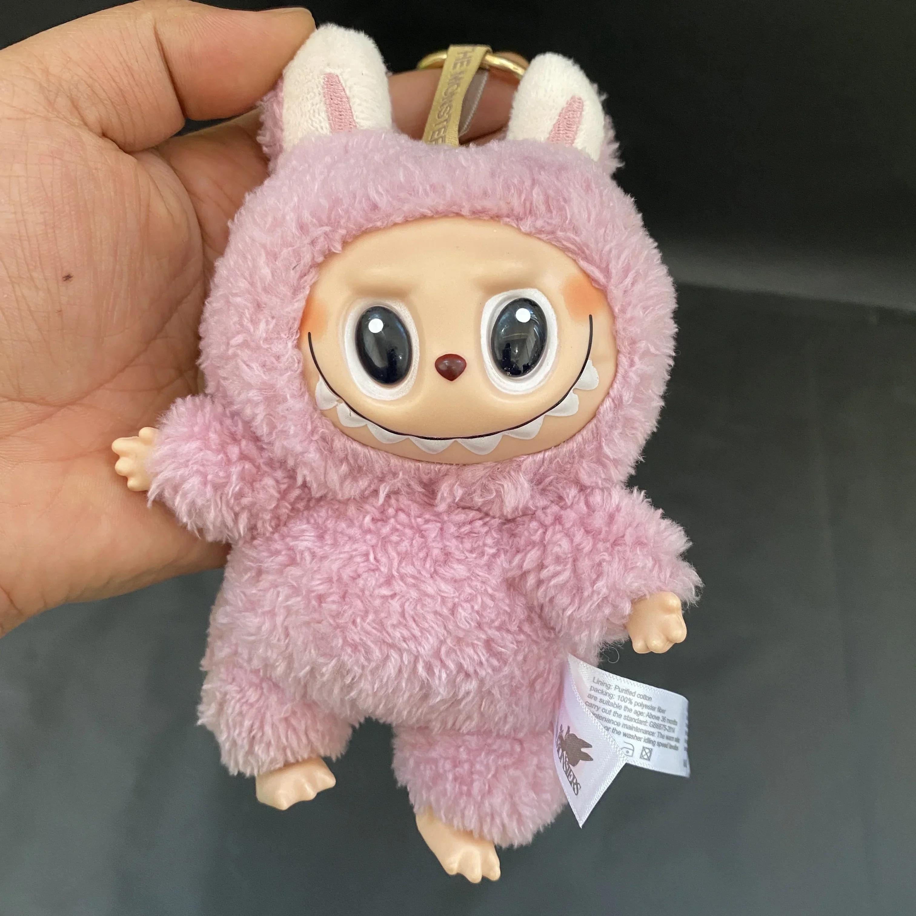 

Плюшевая игрушка Labubu The Monsters Heartbeat Macaron Enamel Face Милый рюкзак Подвеска Украшение Плюшевая кукла Одежда Брелок Подарки