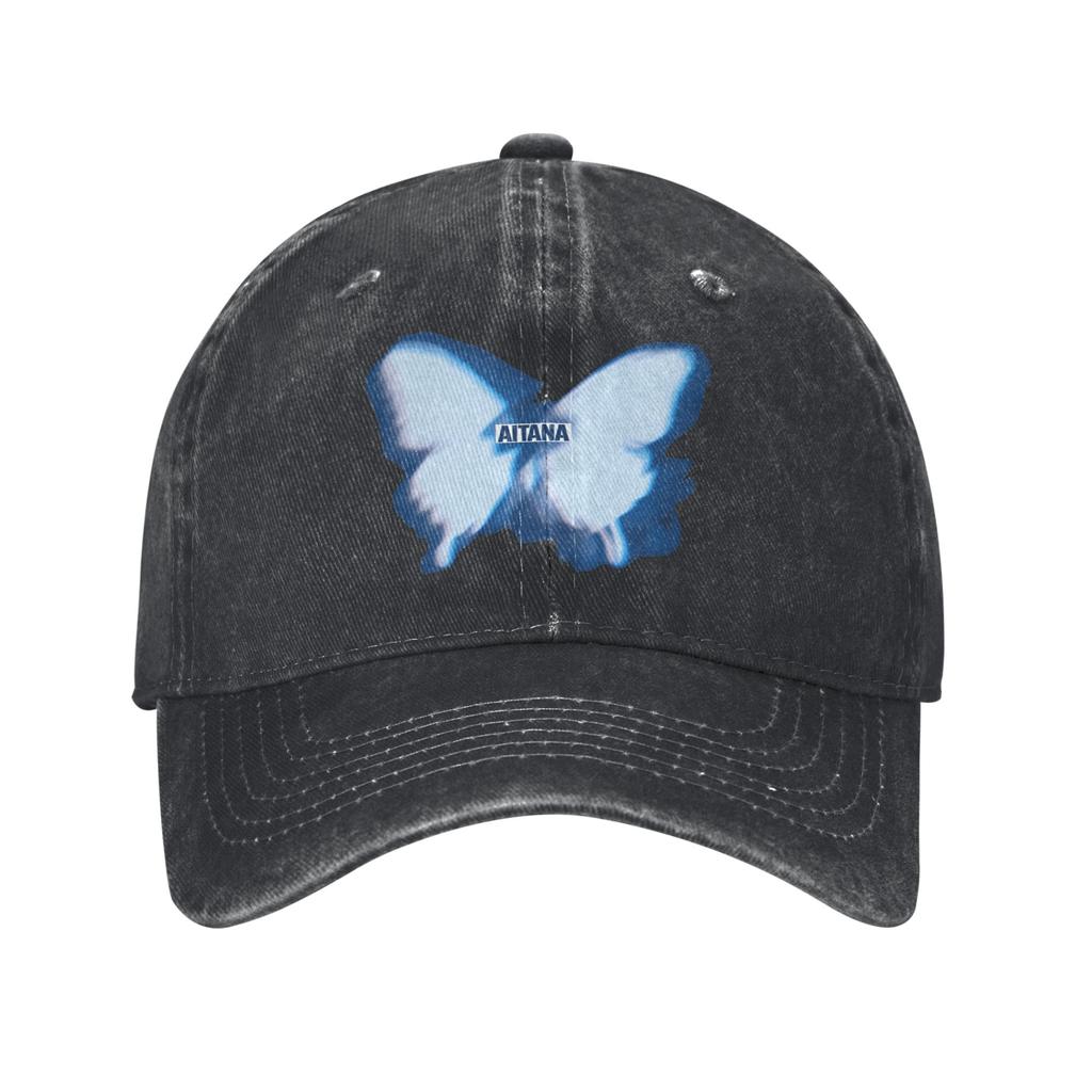2026 Washed Baseball Cap Butterfly Aitanas Spanish Singer Summer Hip Hop Hats For Unisex-Teens Cool Hiking Fishing Sun Snapback