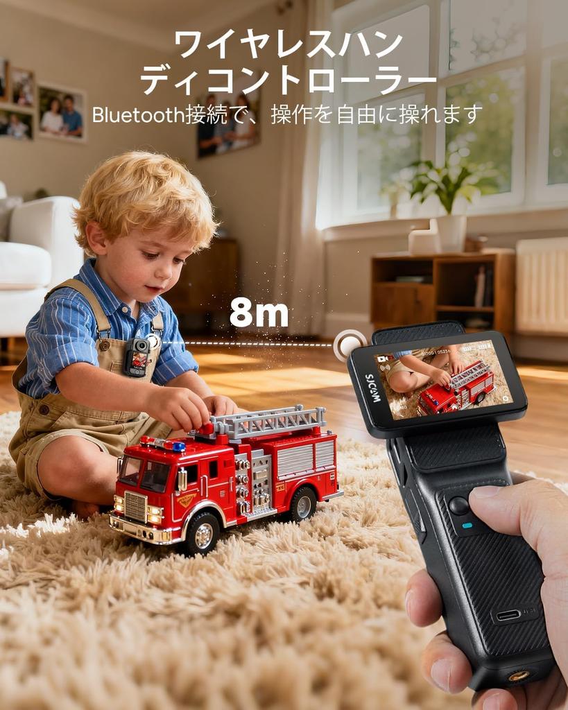 SJCAM C400 Vlogging Camera 4K Action Camera Continuous Image 30m Waterproof Body Camera YouTube Live Streaming and Sports Photography Pocket-Sized