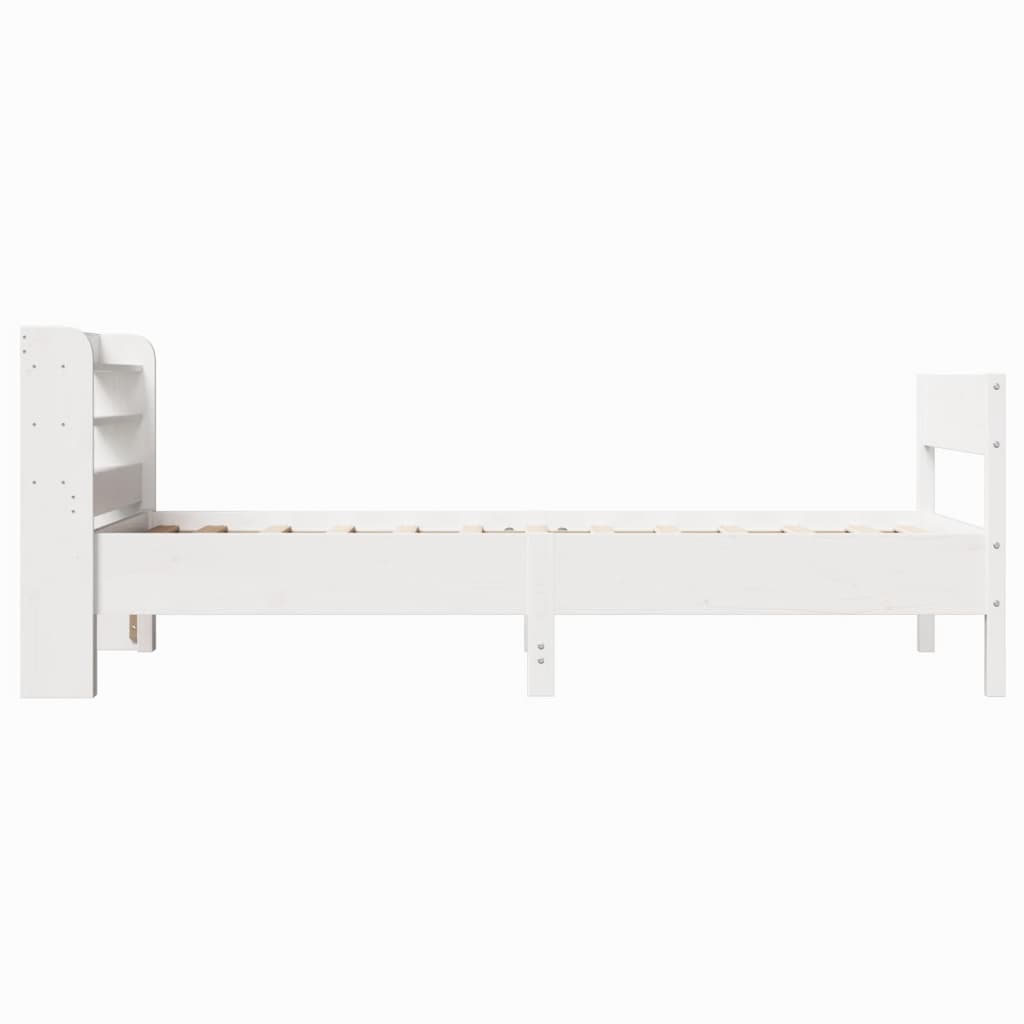 Vidaxl Rama Łóżka Bez Materaca, Biała, 90X190 Cm, Lite Drewno Sosnowe