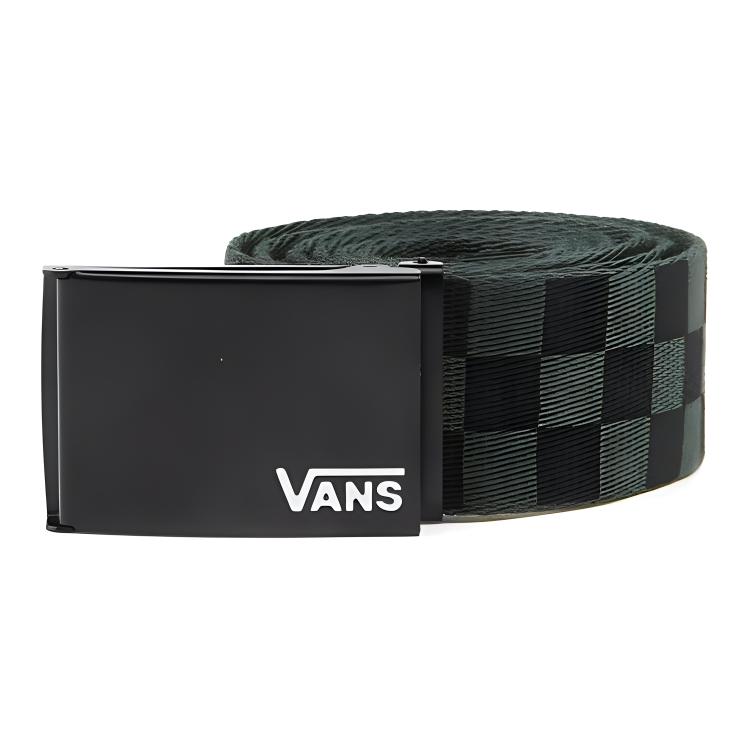 Vans Leather Belts Men s Black/Charcoal Gray VN0A31J1BA51