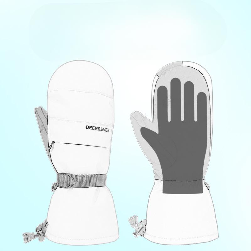 Winter Snowboard Gloves for Men  Outdoor Warm Windproof  Touch Screen Fleece Waterproof and Women's Interlocking Warm Gloves