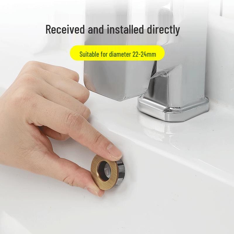 Universal Ceramic Overflow Hole Cover & Stopper for Bathroom/Kitchen Basins