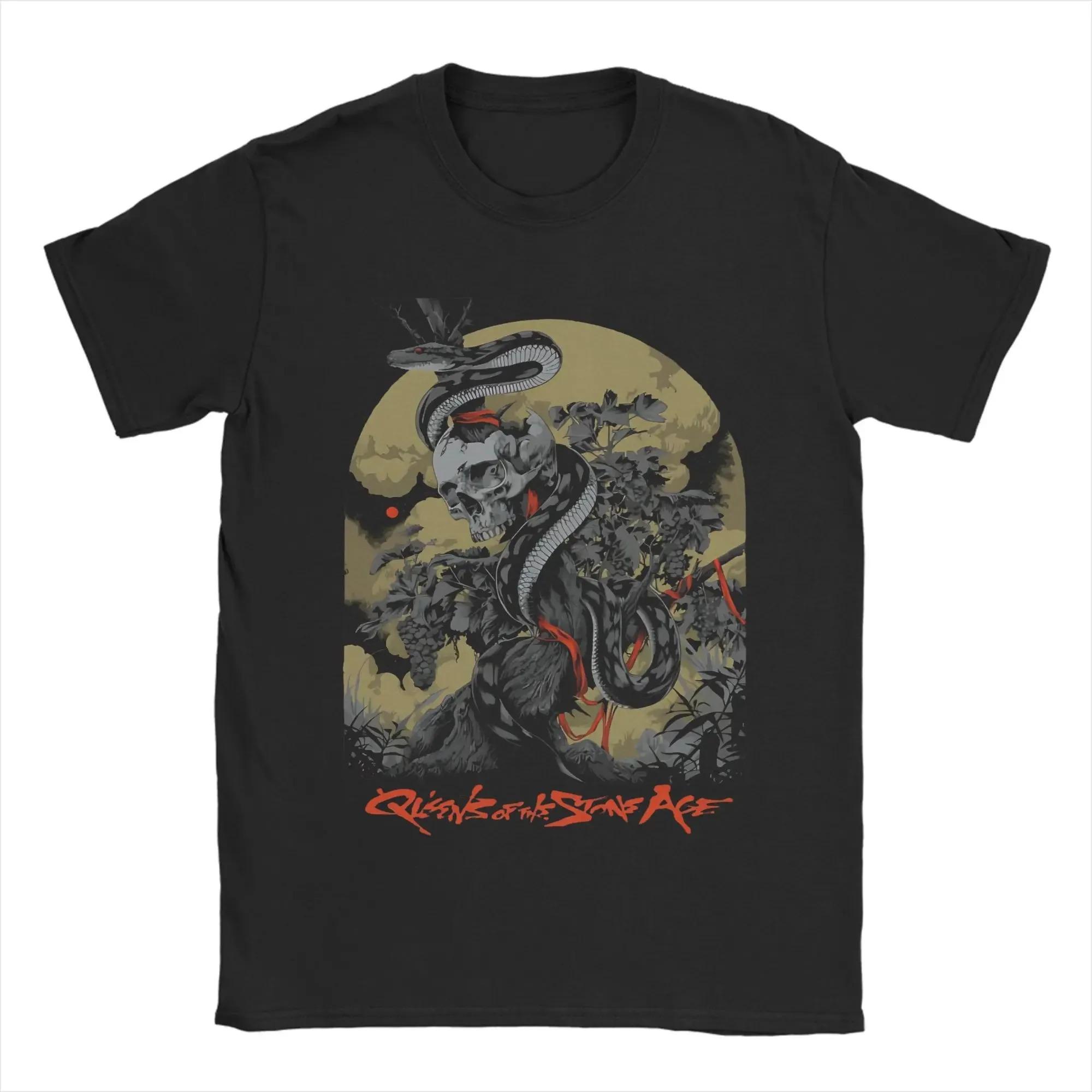 

Queens of The Stone Age Graphic Print T-Shirt Popular Short Sleeve Streetwear Tops Beach Cotton Best Selling Oversized T-shirt 2XL