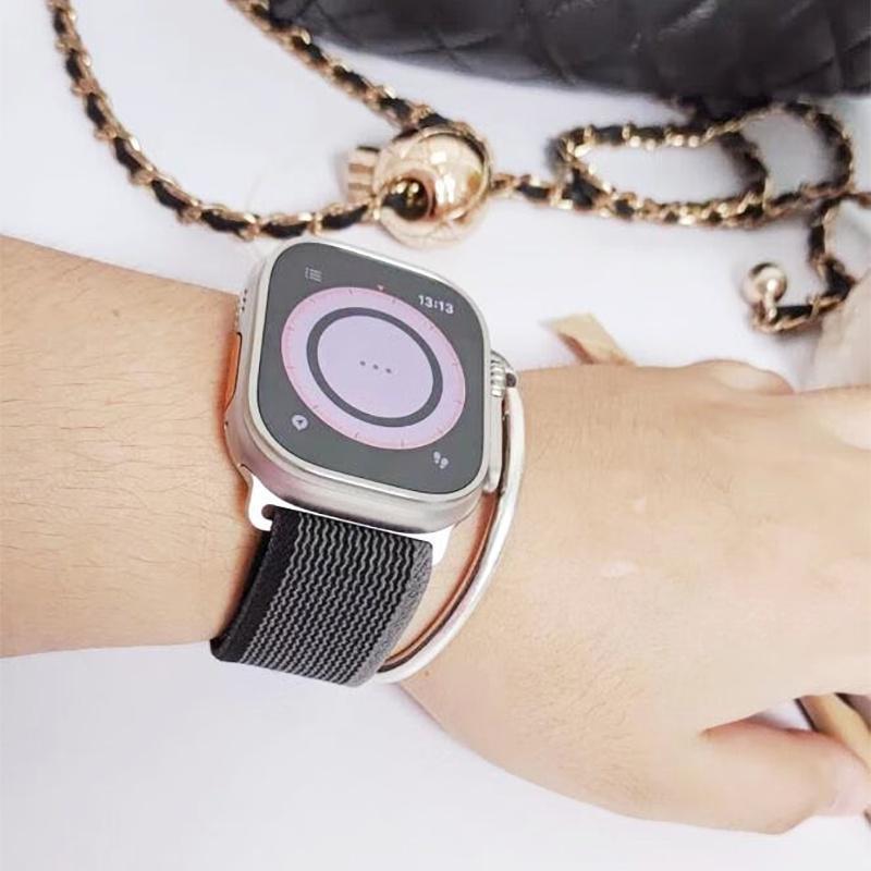 Sport Nylon Strap for Smart Watch Ultra 49mm 7 8 45mm 41mm 44mm 40mm 42mm 38mm Outdool Bands Band Bracelet for Watch Series 8 7 6 SE 5 4 3 2 1