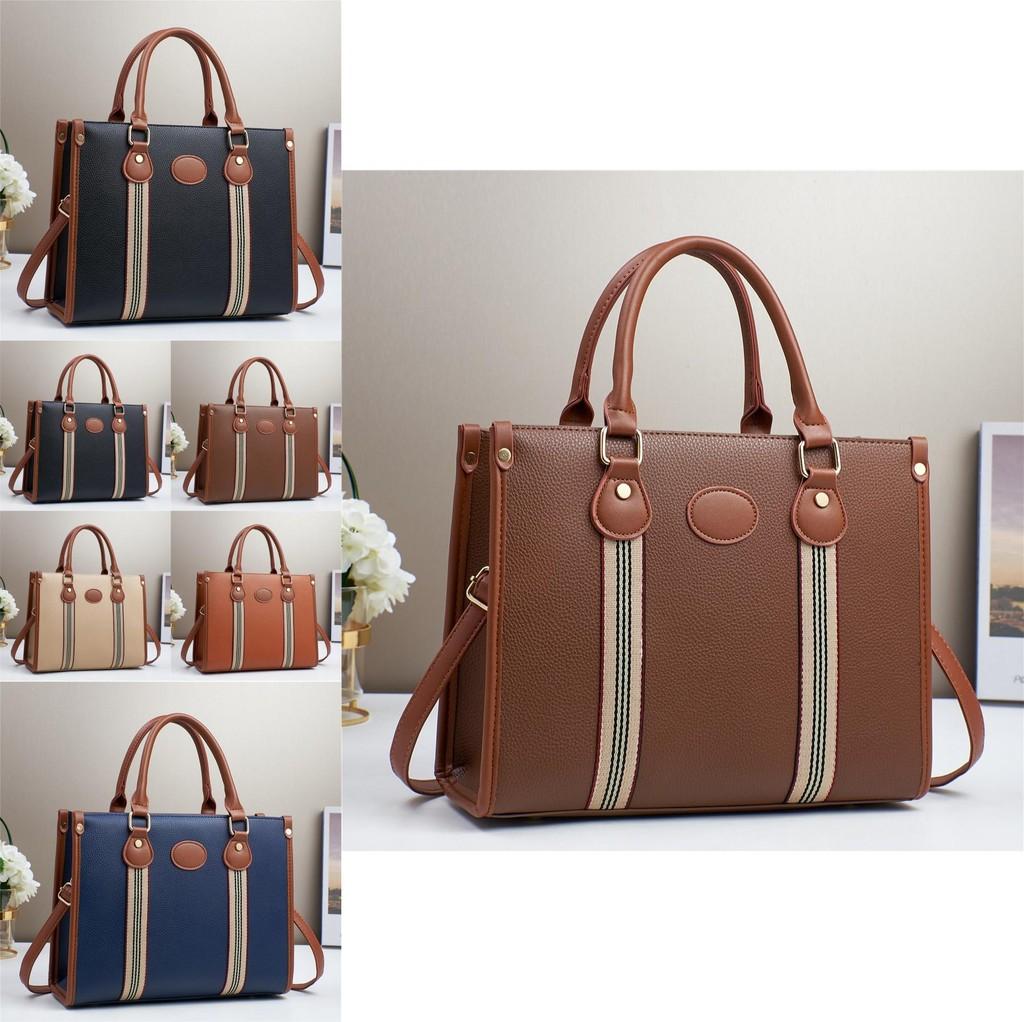 Contemporary Large Pu Tote Bag With Stylish Color Combinations For Everyday Fashion