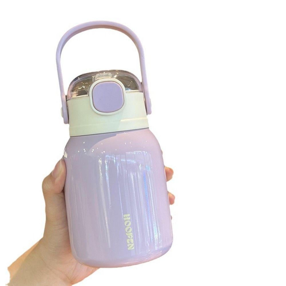Drinking Kettle Hand-held Thermos Cup Stainless Steel Fitness Drinking Bottle  Practical Gift