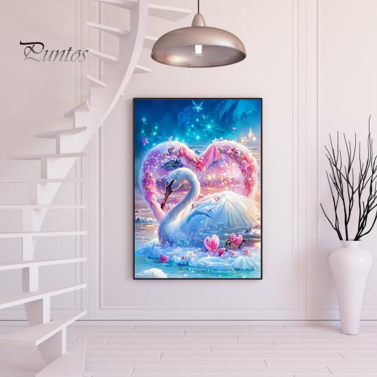 5D Swan Love Diamond Painting Full Drill Resin Mosaic Rhinestone Embroidery Craft Kits for Home Wall Decor Gift