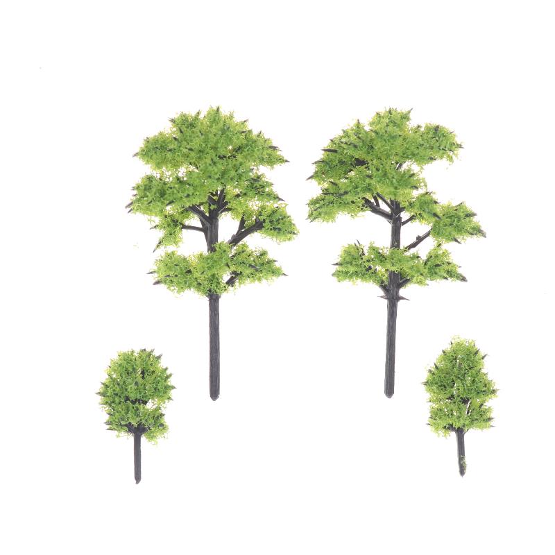 Simulation Mini Green Tree Model Dollhouse Railway Street Scene Decor Ornaments Dollhouse Micro Landscape Garden Ornament