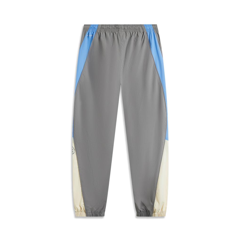 Li Ning Badfive Casual Minimalist Color-Block Tapered Knit Sports Pants Men Pants Iron-Gray AYKV073-4
