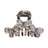 Kleine Schwarze Kristall Diamant Schmetterling Haarspange Dekor Mode Pony Legierung Haarnadel Mit Rutschfesten Flash Haaraccessoires