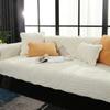 Quilted Leaves Thickened L Shape Sofa Cover Milk Velvet 4 Seater for Living Room Soft Couch Slipcover Loveseat Chair Cover Solid