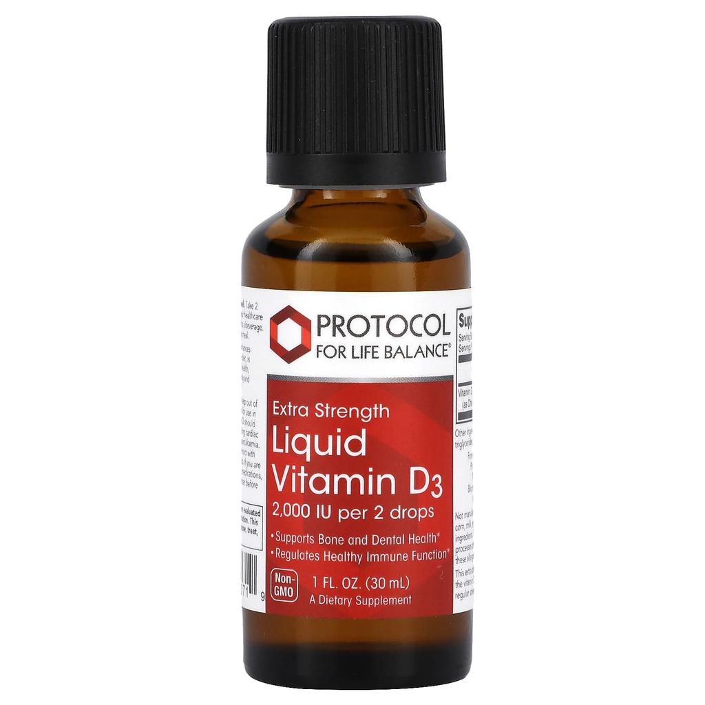 Liquid Vitamin D3, Extra Strength, 2,000 Iu, 30 mL (1 Fl Oz)