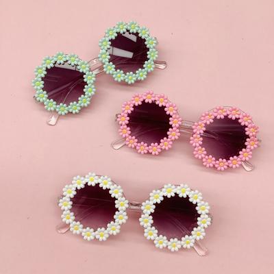 Children'S Sunglasses Girl Cute Flower Children'S Sunglasses Travel Seaside Children Fashion Anti-Ultraviolet Sunshades