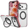For iPhone 17 Pro Max Case Compatible with MagSafe Airbag Anti Drop TPU + PC Clear Phone Cover - Red