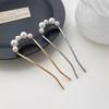 U-Shaped Pearl Tassel Hairpin - Elegant Chinese Style Updo Clip for Women