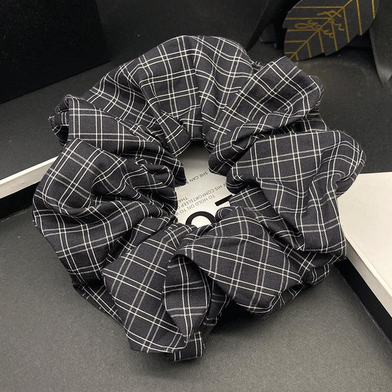 2025 Retro Plaid Fabric Scrunchie Hair Tie for Women